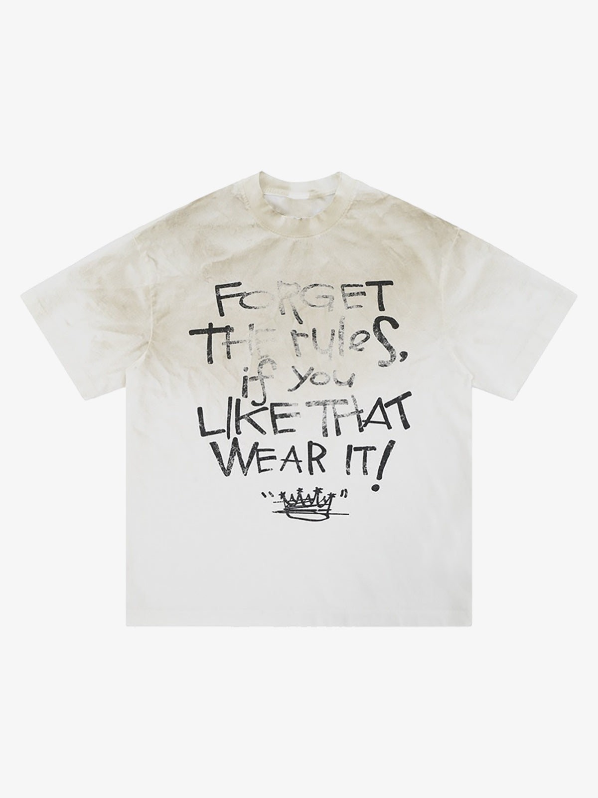 Small Collar Spray Dirty Retro Cleanfit T-shirt