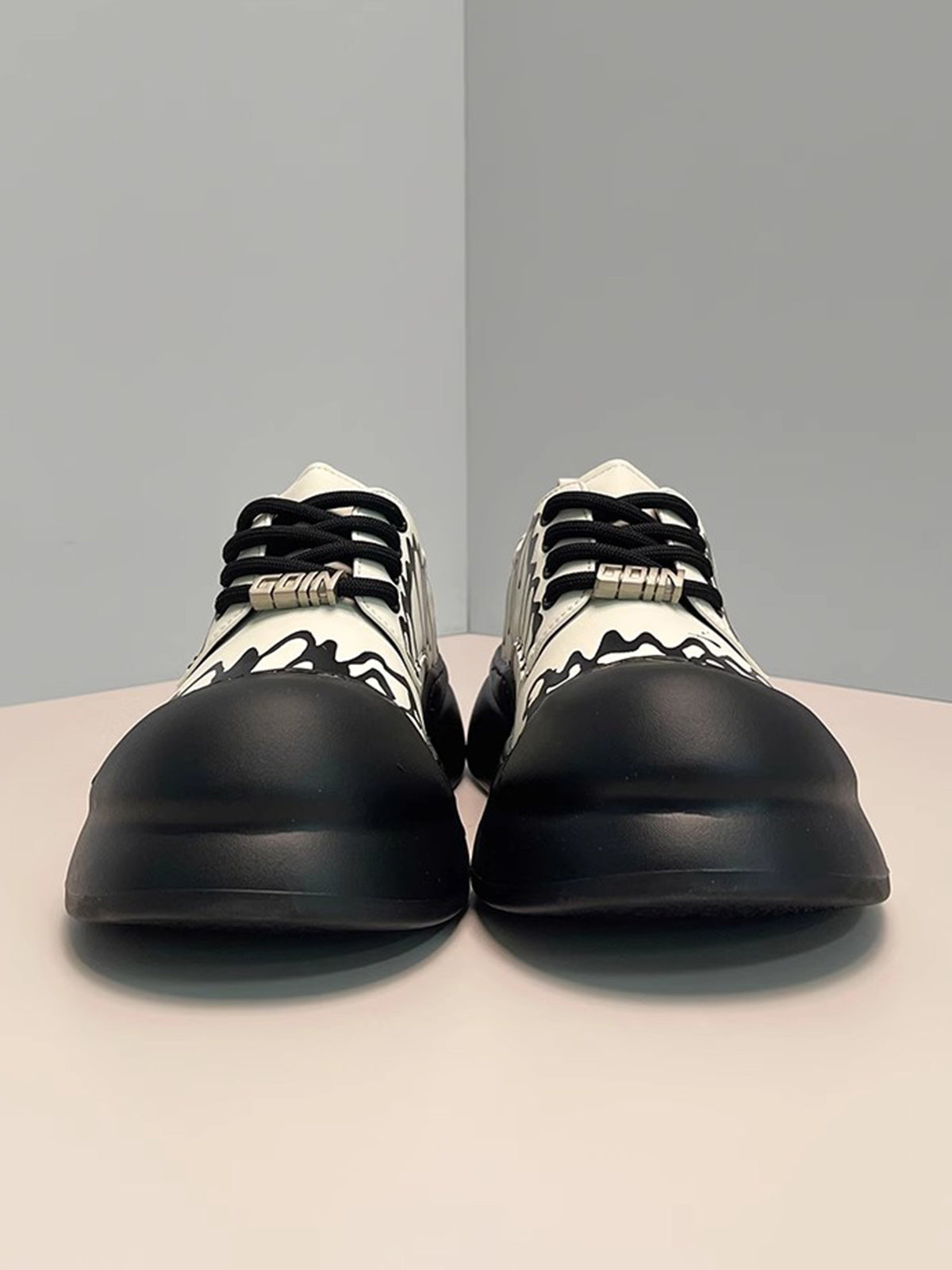 Graffiti Derby Platform Toe Shoes