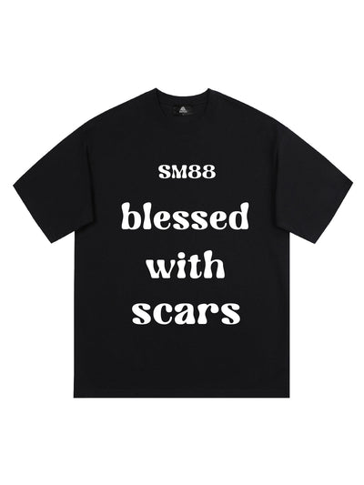 Original "Blessed With Scars" Slogan T-Shirt