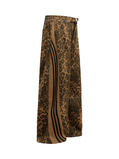 Cheetah Print Suede Tracksuit - 2277