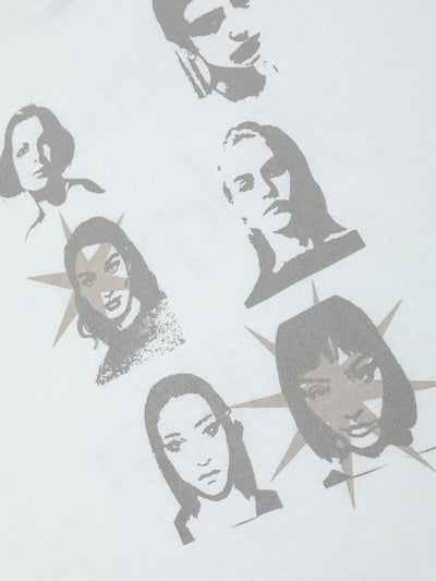 Portrait Print Long-sleeved T-shirt