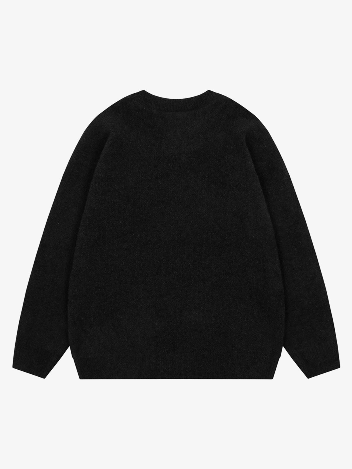 Embroidered Letter Knit Sweater