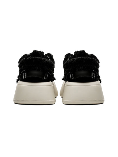 Fuzzy Trim Chunk Shoes - 2379