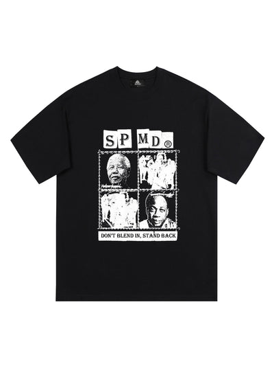 Original Street Protrait Graphic Print T-Shirt