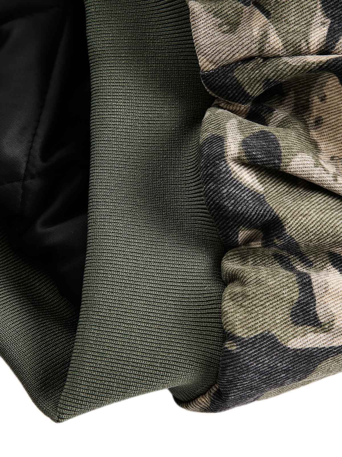 Camouflage Fur Hooded Jacket - 2353