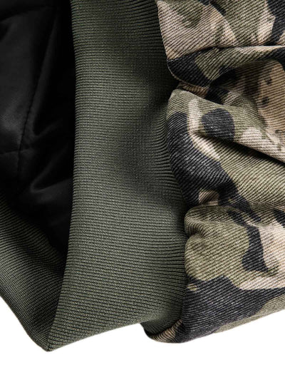 Camouflage Fur Hooded Jacket - 2353