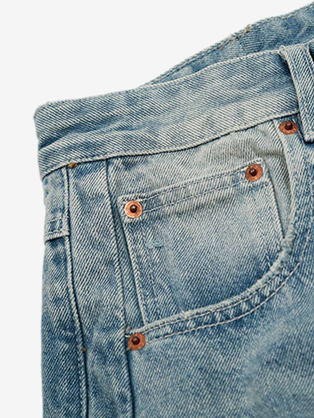 Street Retro Washed Distressed Ripped Denim Shorts