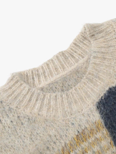 Geometric Irregular Striped Sweater