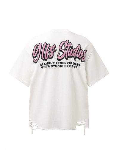 Retro Letter Graphic T-Shirt