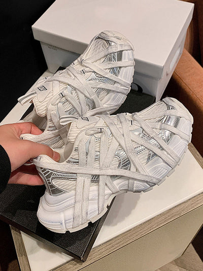 High Street Lace-up Casual Sneakers - 2342