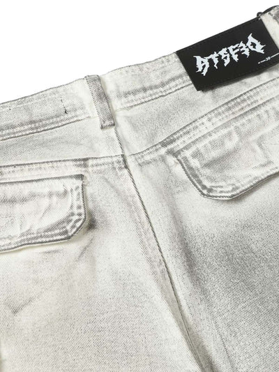 Distressed Multi-Pocket Cargo Shorts