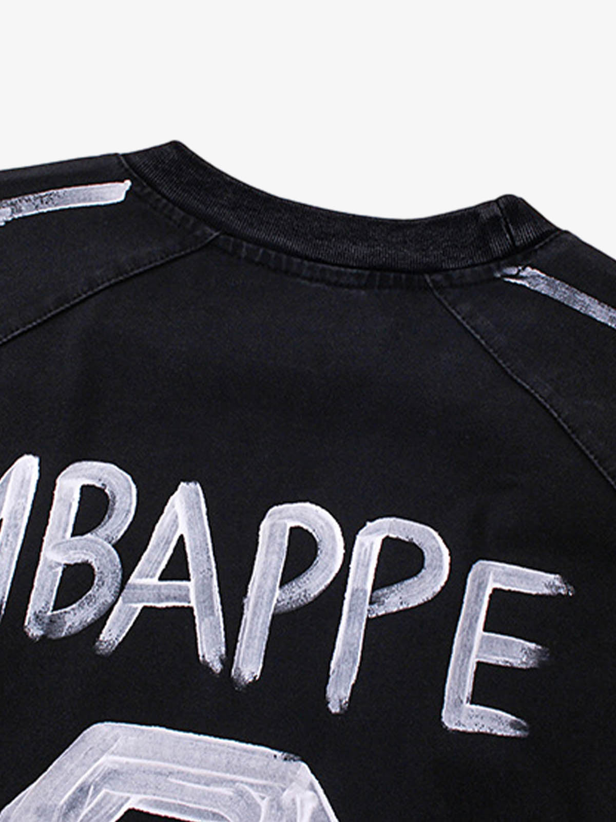 Graffiti Washed Jersey Sports Sweatshirt