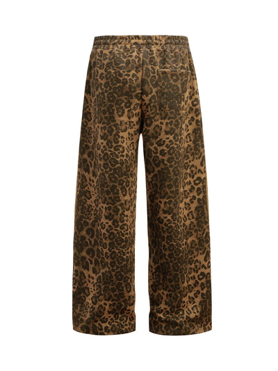 Cheetah Print Suede Tracksuit - 2277
