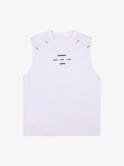 Waistcoat Embroidered Round Neck Vest