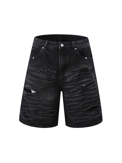 Distressed Washed Distressed Denim Set