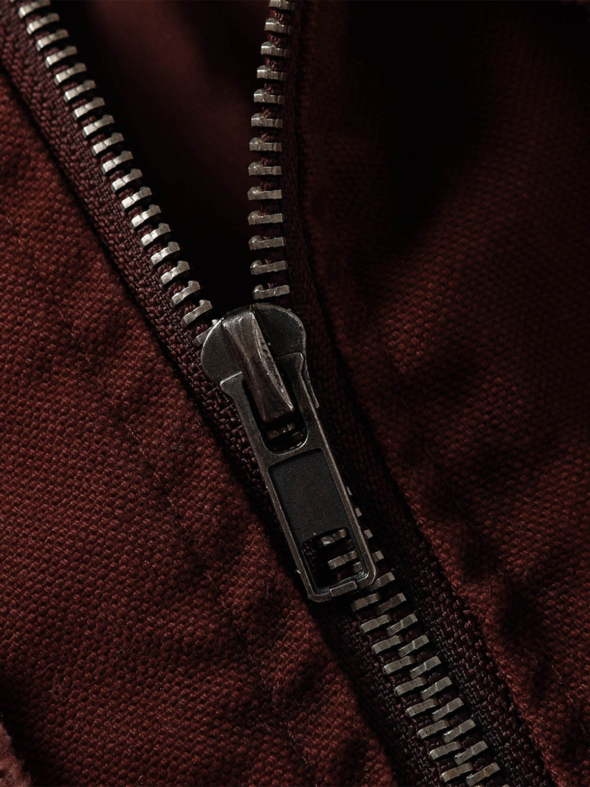 Washed Distressed Fur Hooded Jacket