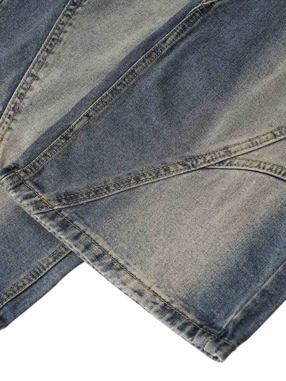 Washed Distressed Baggy Jeans - 2233
