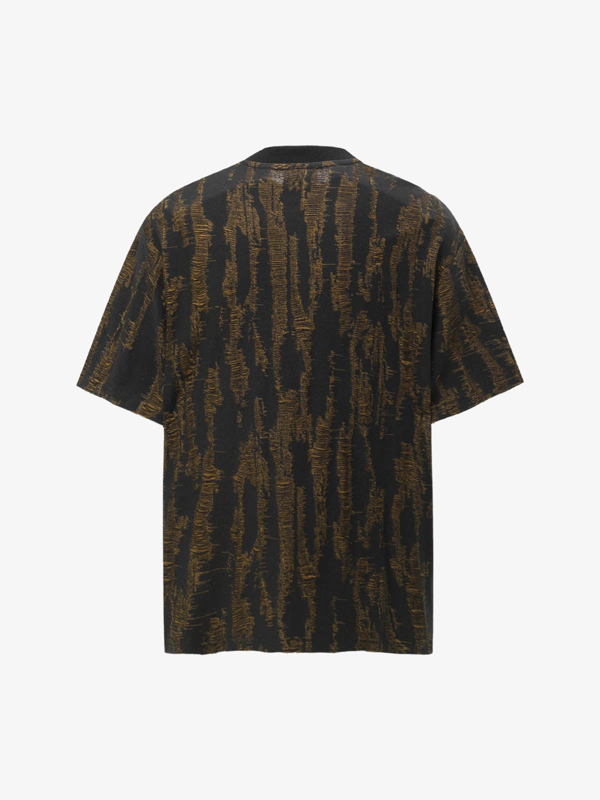 Distressed Letter Embroidered Short-sleeved T-shirt