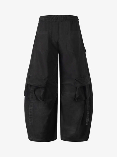 Functional Style Multi-pocket Cargo Barrel Pants