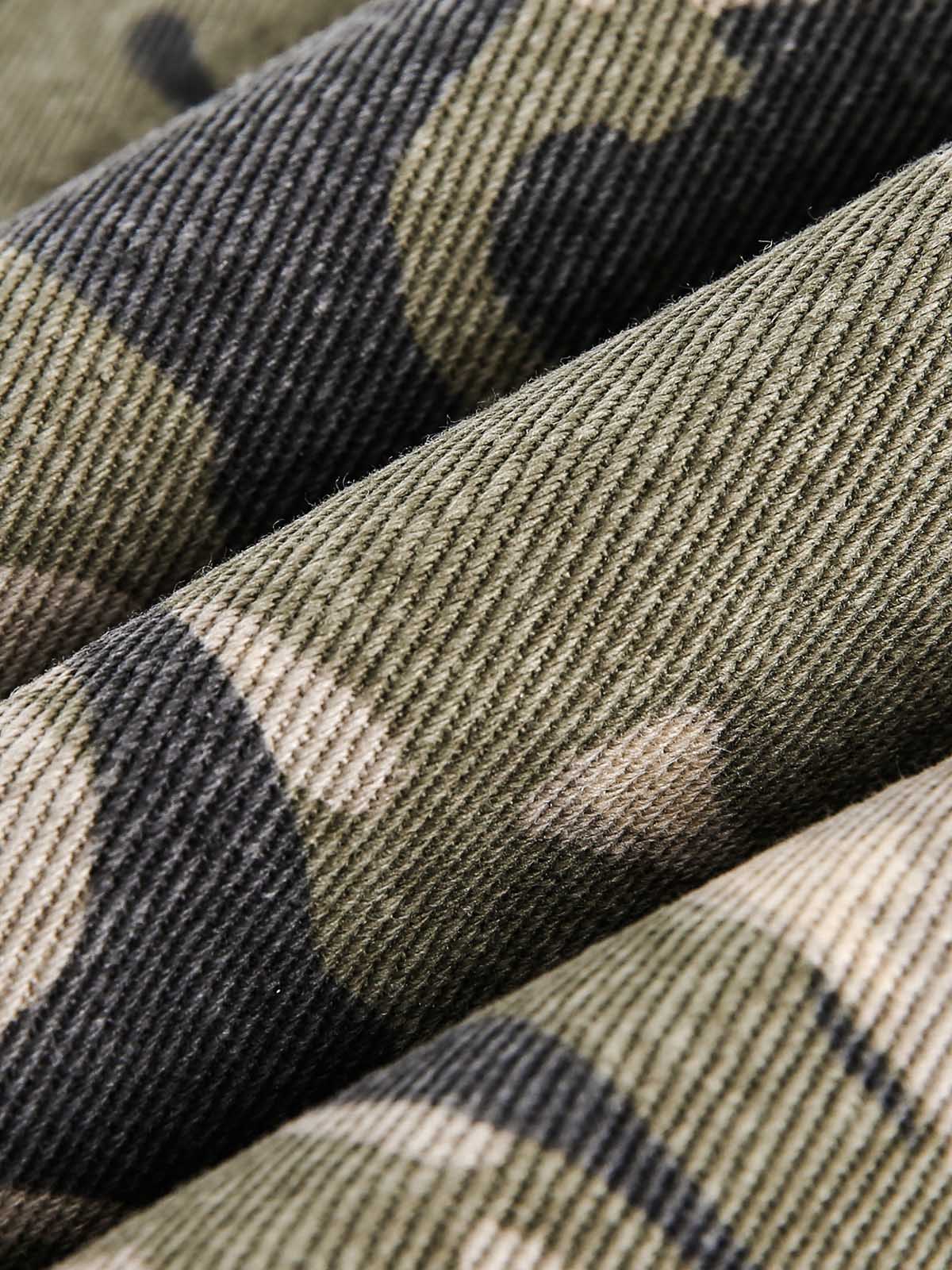 Camouflage Fur Hooded Jacket - 2353