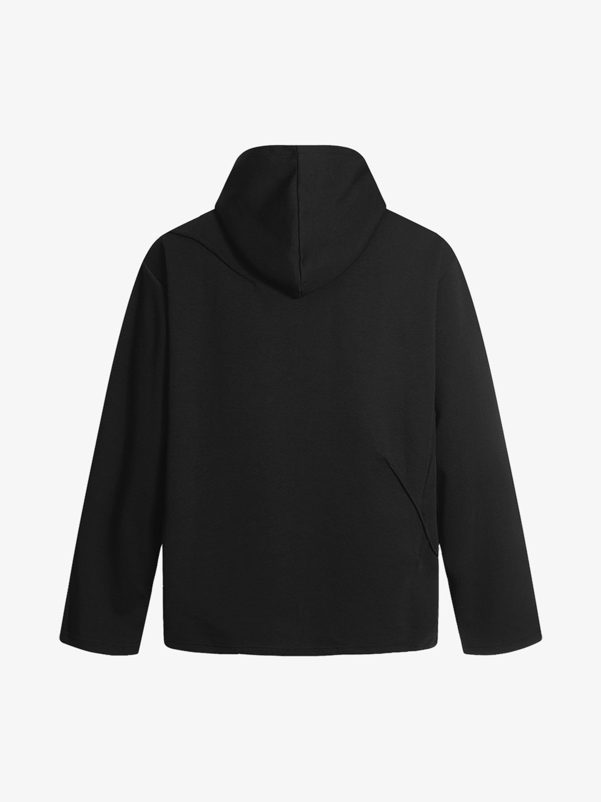 Pleated Asymmetric Hooded Sweatshirt