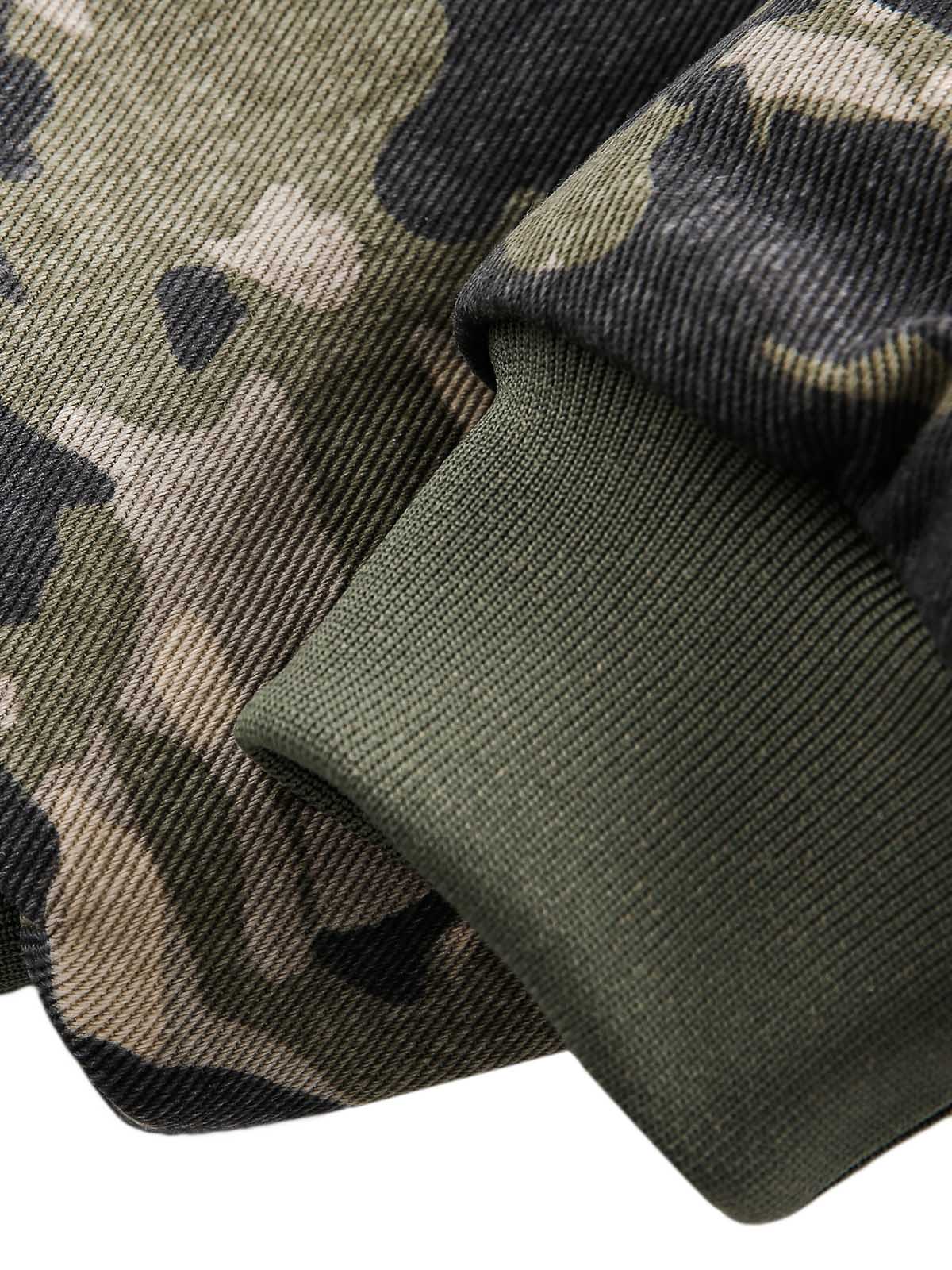 Camouflage Fur Hooded Jacket - 2353