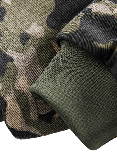 Camouflage Fur Hooded Jacket - 2353