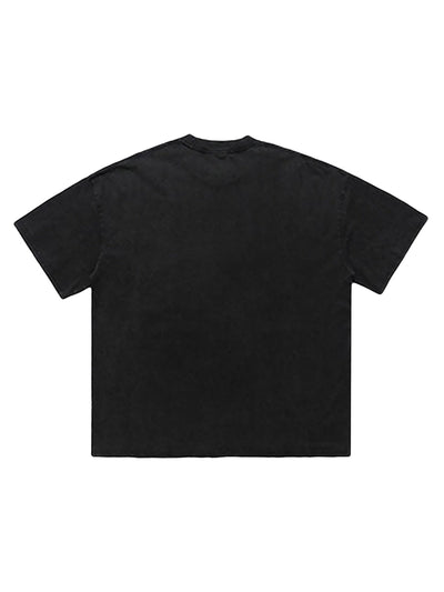 Street Washed Portrait Print T-shirt