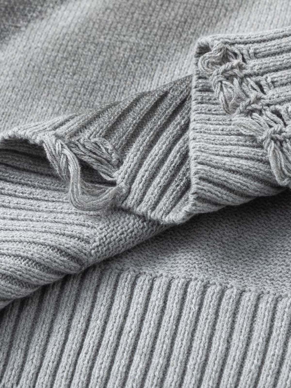 Inkjet Damaged Knitted Sweater