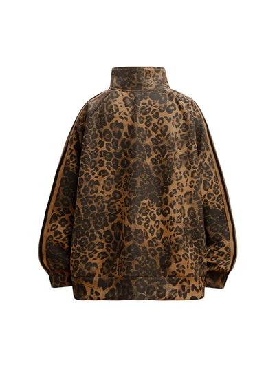 Cheetah Print Suede Tracksuit - 2277