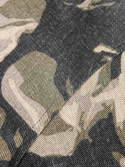 Camouflage Fur Hooded Jacket - 2353