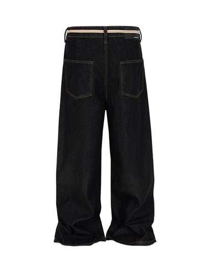 Cleanfit Buckle Belt Baggy Jeans