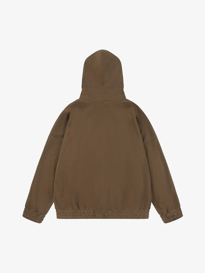 Retro Embroidered College Detachable Hoodie