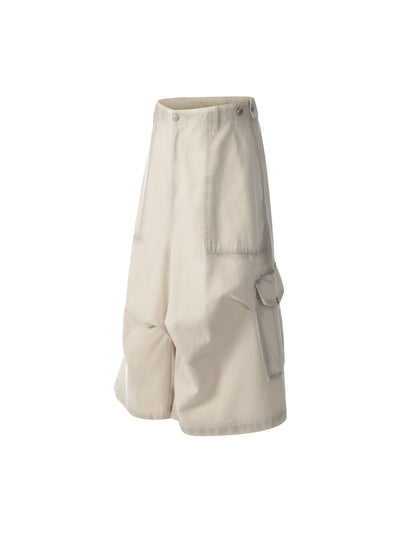 Distressed Multi-Pocket Cargo Jorts