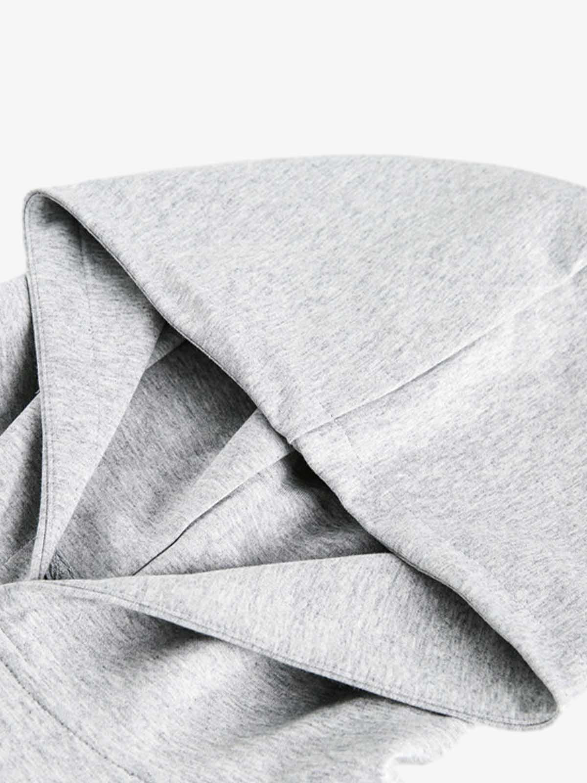 Pleated Asymmetric Hooded Sweatshirt