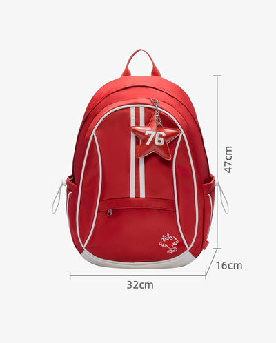 Retro Star Stripe Large Capacity Backpack