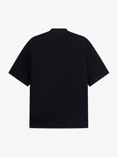 Retro Embroidery Beaded Letter Print T-shirt