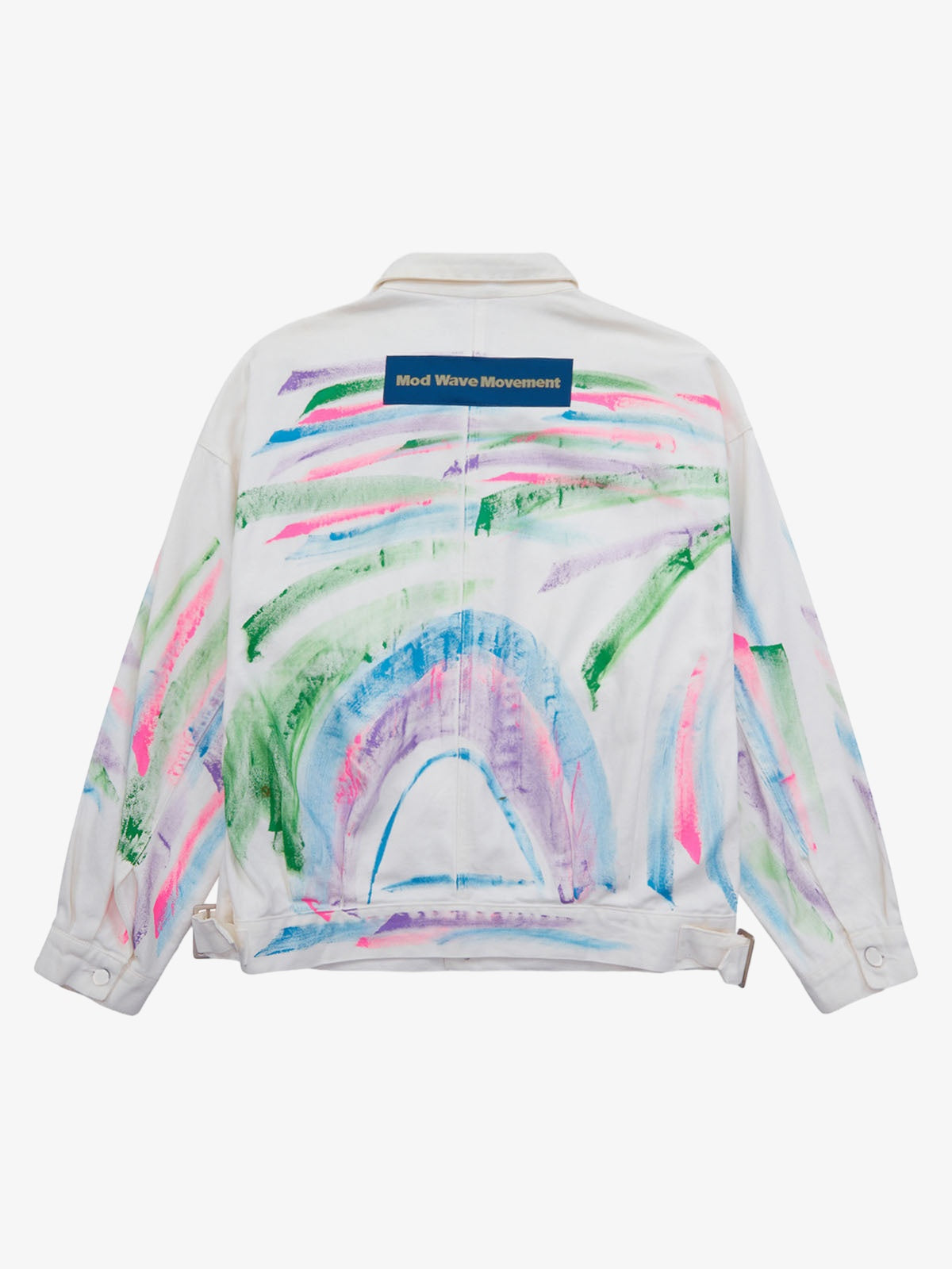 Hip-hop Hand-painted Graffiti Denim Jacket - 2010
