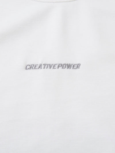 Retro Rivet Letter Embroidered T-shirt