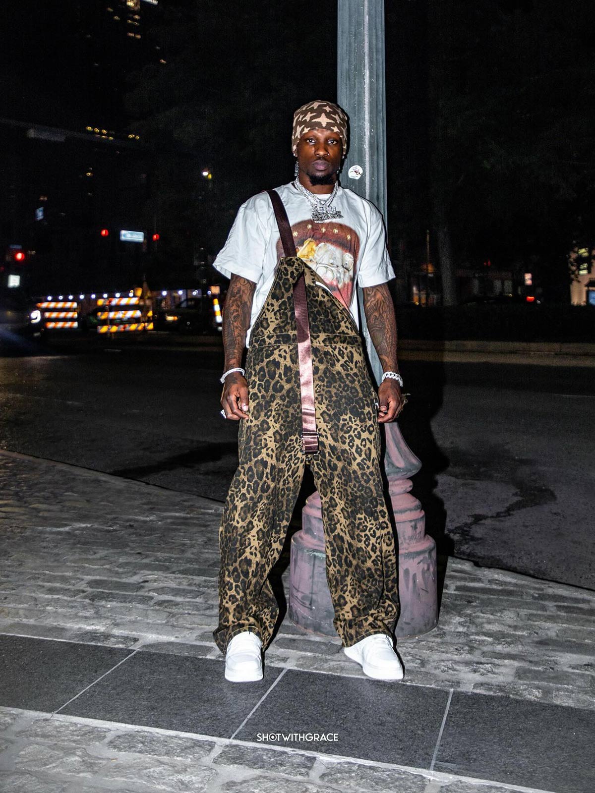 Leopard Print Street Style Workwear Overalls - 2020