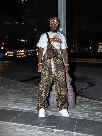 Leopard Print Street Style Workwear Overalls - 2020
