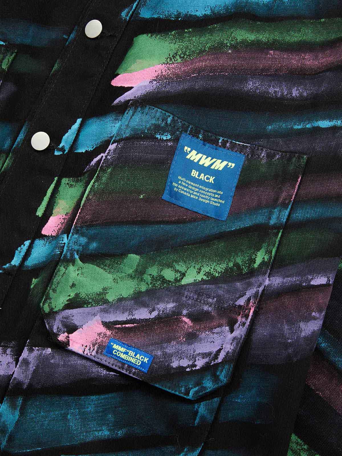 Hip-hop Hand-painted Graffiti Denim Jacket - 2010