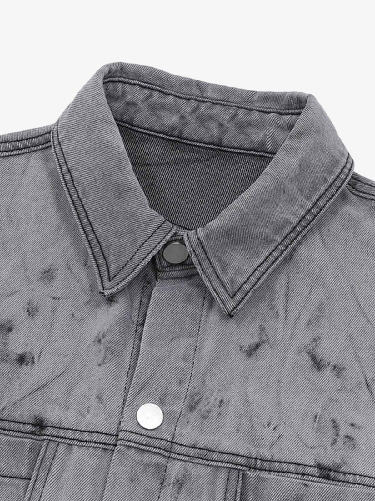 Distressed Washed Workwear Denim Set