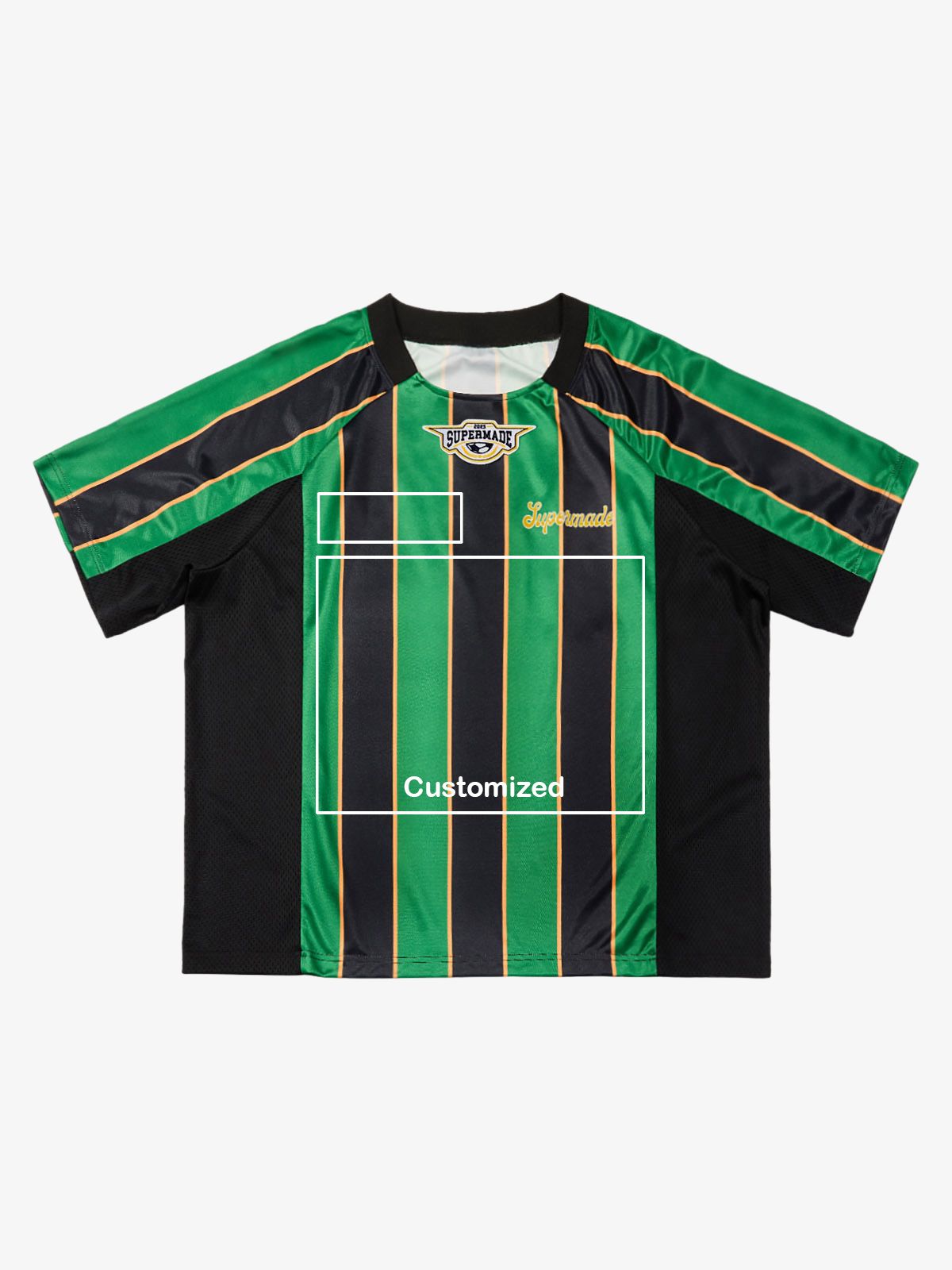 Original Retro Striped Spliced Sports Jersey T-Shirt - 2422