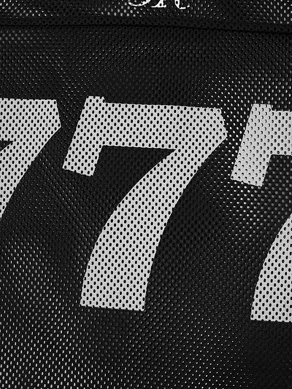 Jersey Letter Print Quick Dry V-neck T-shirt - 2389