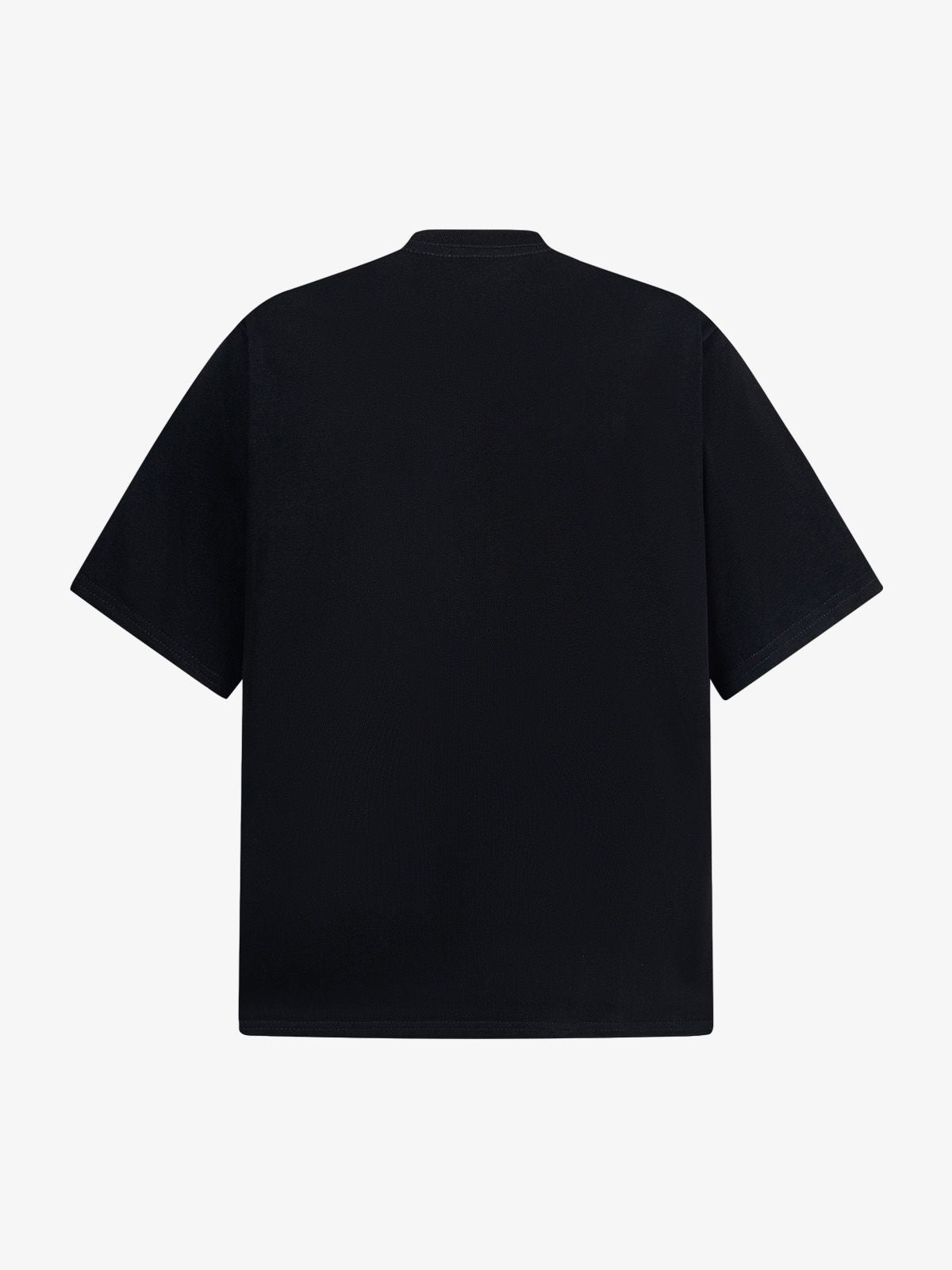 Heavy Retro Patch Embroidered T-shirt - 2398