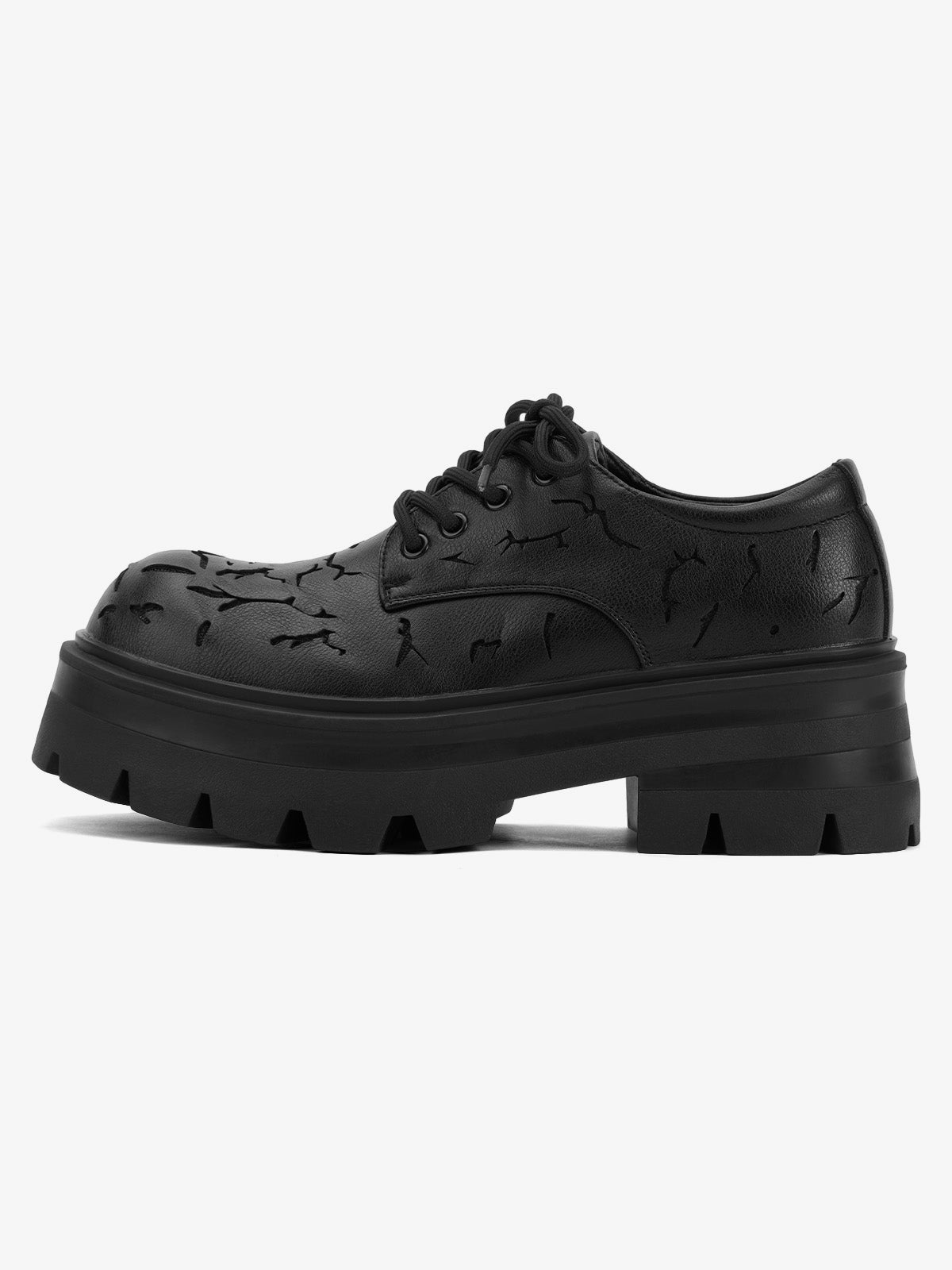 High Street Crackle Leather Shoes - 2182