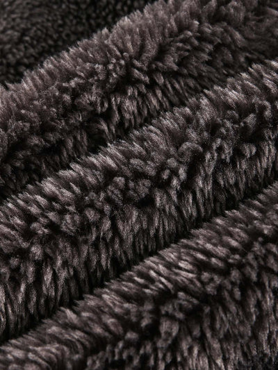 Fur Hooded Quilted Sherpa Jacket - 2304
