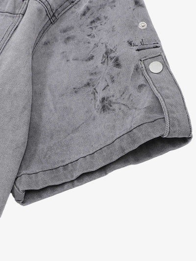 Distressed Washed Workwear Denim Set