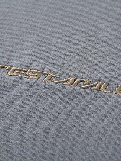 Heavy Washed Street Metal Collar T-shirt
